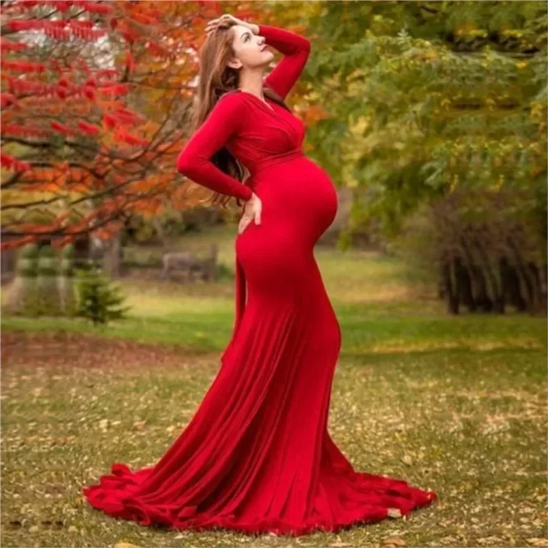 Elegant Cotton Maternity Dresses For Photo Shoot Pregnant Women Dress Long Sleeve V-Neck Pregnancy Photography Shower Dress
Elegant Cotton Maternity Dresses For Photo Shoot Pregnant Women Dress Long Sleeve V-Neck Pregnancy Photography Shower Dress