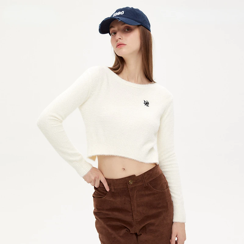 Bandage Backless Knitted Sweater 2023 Autumn Winter Sexy Slim Imitation Mink Hair Pullovers Letter Embroidery Lady Y2k Clothing
Bandage Backless Knitted Sweater 2023 Autumn Winter Sexy Slim Imitation Mink Hair Pullovers Letter Embroidery Lady Y2k Clothing