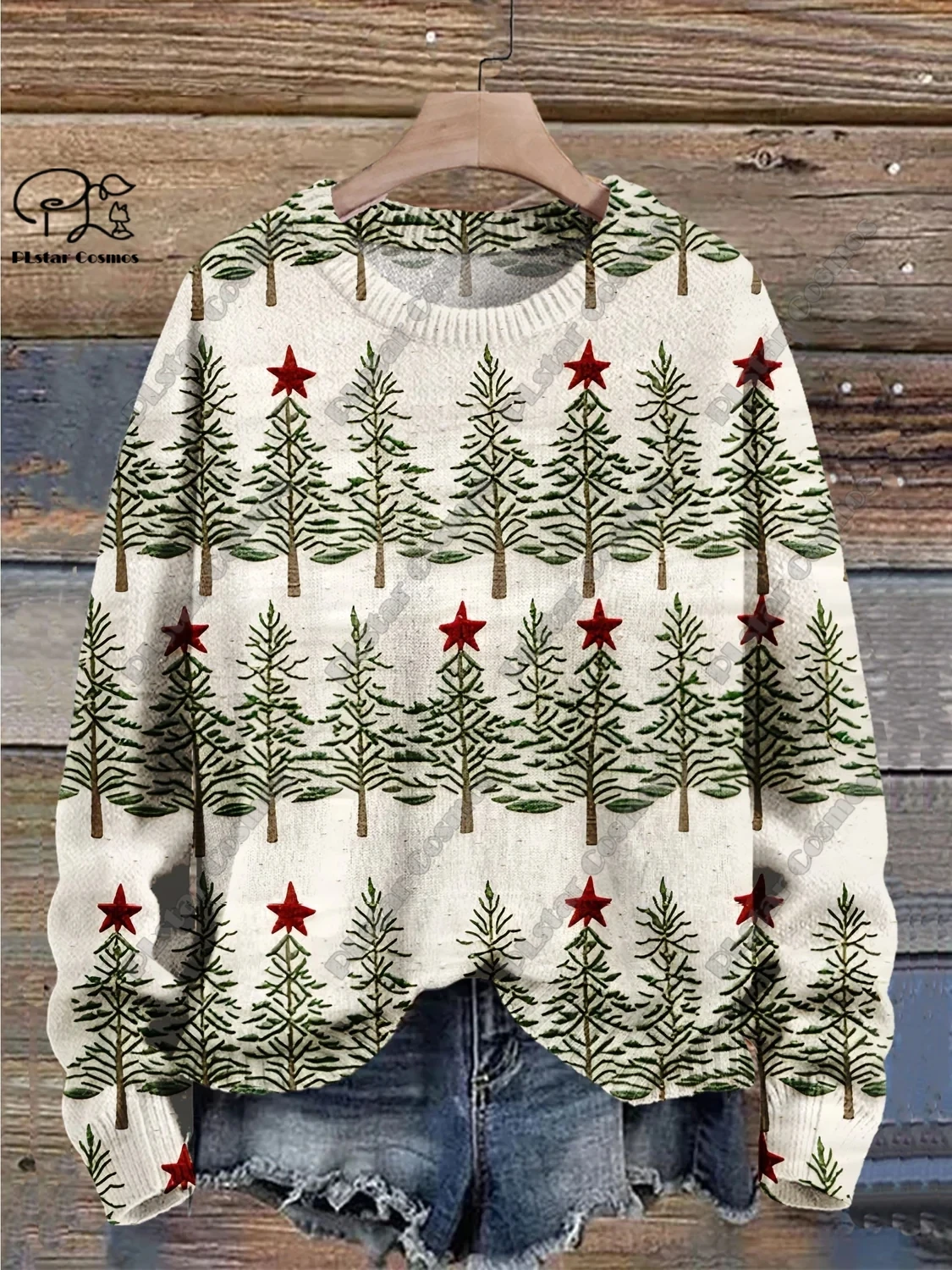 

New 3D Printed Santa Claus Snowflake Christmas Tree Elk Art Print Authentic Ugly Sweater Winter Casual Unisex Sweater S-3