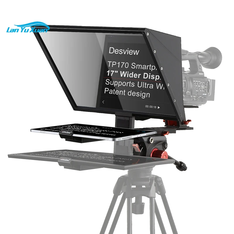Desview TP170 Universal Teleprompter Supports Up To 17 Inches Tablet and Monitor HD Display with Portable Case
Desview TP170 Universal Teleprompter Supports Up To 17 Inches Tablet and Monitor HD Display with Portable Case