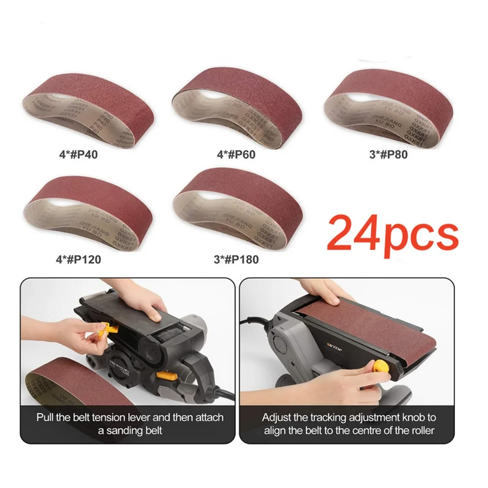24Pcs 75 X 533mm Abrasive Belt Sanding Band Sander Belt Attachment Grinder Polisher Power Tool For Wood Soft Metal Polishing
24Pcs 75 X 533mm Abrasive Belt Sanding Band Sander Belt Attachment Grinder Polisher Power Tool For Wood Soft Metal Polishing