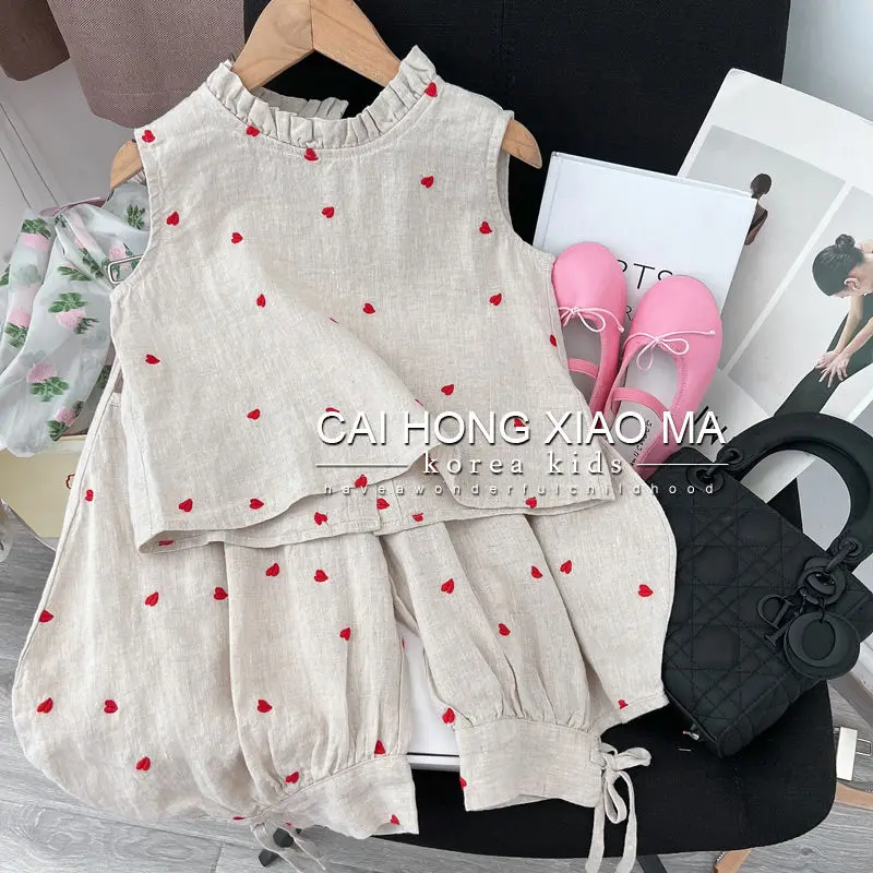 Summer Infant Baby Girls cuffed pants Sweet Set Sleeveless Backless Floral Vest TShirt Top+ Pants 2Pcs Suits Children Clothes
Summer Infant Baby Girls cuffed pants Sweet Set Sleeveless Backless Floral Vest TShirt Top+ Pants 2Pcs Suits Children Clothes