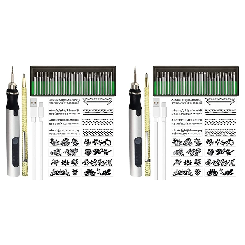 2X Rechargeable Cordless Mini Engraver Pen DIY Engraving Tool Kit For Metal Glass Ceramic Plastic Wood Jewelry B
2X Rechargeable Cordless Mini Engraver Pen DIY Engraving Tool Kit For Metal Glass Ceramic Plastic Wood Jewelry B