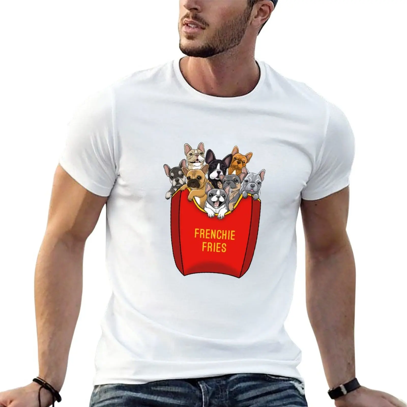 New French Bulldog Frenchie Fries T-Shirt quick drying shirt blank t shirts Oversized t-shirt sweat shirt Men's t-shirt
New French Bulldog Frenchie Fries T-Shirt quick drying shirt blank t shirts Oversized t-shirt sweat shirt Men's t-shirt
