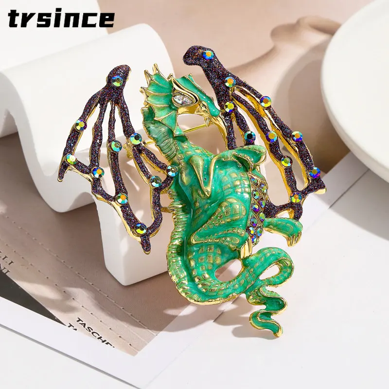 New Enamel Dripping Oil Fly Dragon Brooch Vintage Animal Pin Men Domineering Accessories Myth Badges Corsage Jewelry
New Enamel Dripping Oil Fly Dragon Brooch Vintage Animal Pin Men Domineering Accessories Myth Badges Corsage Jewelry