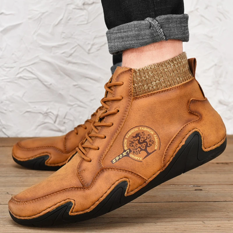 Men's Vintage Short Boots Fashion Lace-up Round Head Casual Hiking Shoes Spring Autumn Comfortable Ankle Boots Botas Hombre
Men's Vintage Short Boots Fashion Lace-up Round Head Casual Hiking Shoes Spring Autumn Comfortable Ankle Boots Botas Hombre