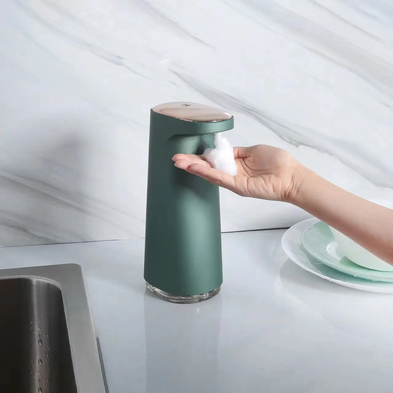 450ML Foam Liquid Soap Dispenser Hand Free USB Rechargeable Portable Touchless Automatic Foaming For Bathroom Kitchen
450ML Foam Liquid Soap Dispenser Hand Free USB Rechargeable Portable Touchless Automatic Foaming For Bathroom Kitchen