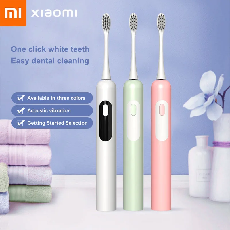 

Xiaomi Smart Electric Toothbrush Ultrasonic IPX7 USB Rechargeable Tooth Brush 5 Mode Smart Time Whitener Sonic Teethbrush New