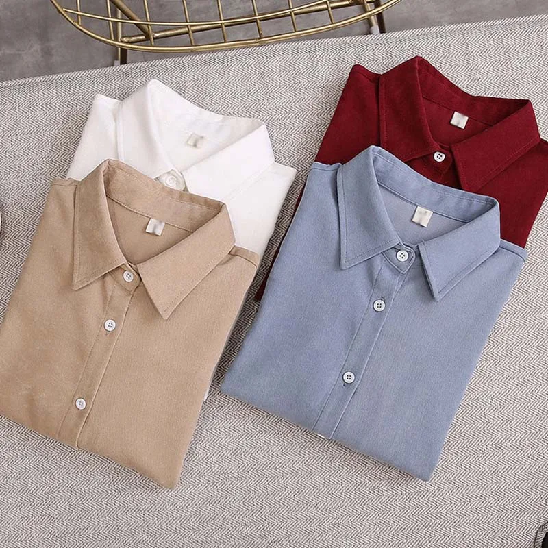 Loose Women Spring Shirts Office Ladies White Long Sleeve Button Up Fashion Shirt New 2023 Simple Designed Basic Tops
Loose Women Spring Shirts Office Ladies White Long Sleeve Button Up Fashion Shirt New 2023 Simple Designed Basic Tops
