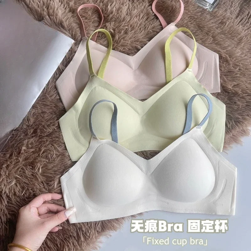 Fixed Cup Seamless Bra Women's Large Breasts Small No Underwire Small Breasts Push-up Soft Support Bra Thin Summer
Fixed Cup Seamless Bra Women's Large Breasts Small No Underwire Small Breasts Push-up Soft Support Bra Thin Summer