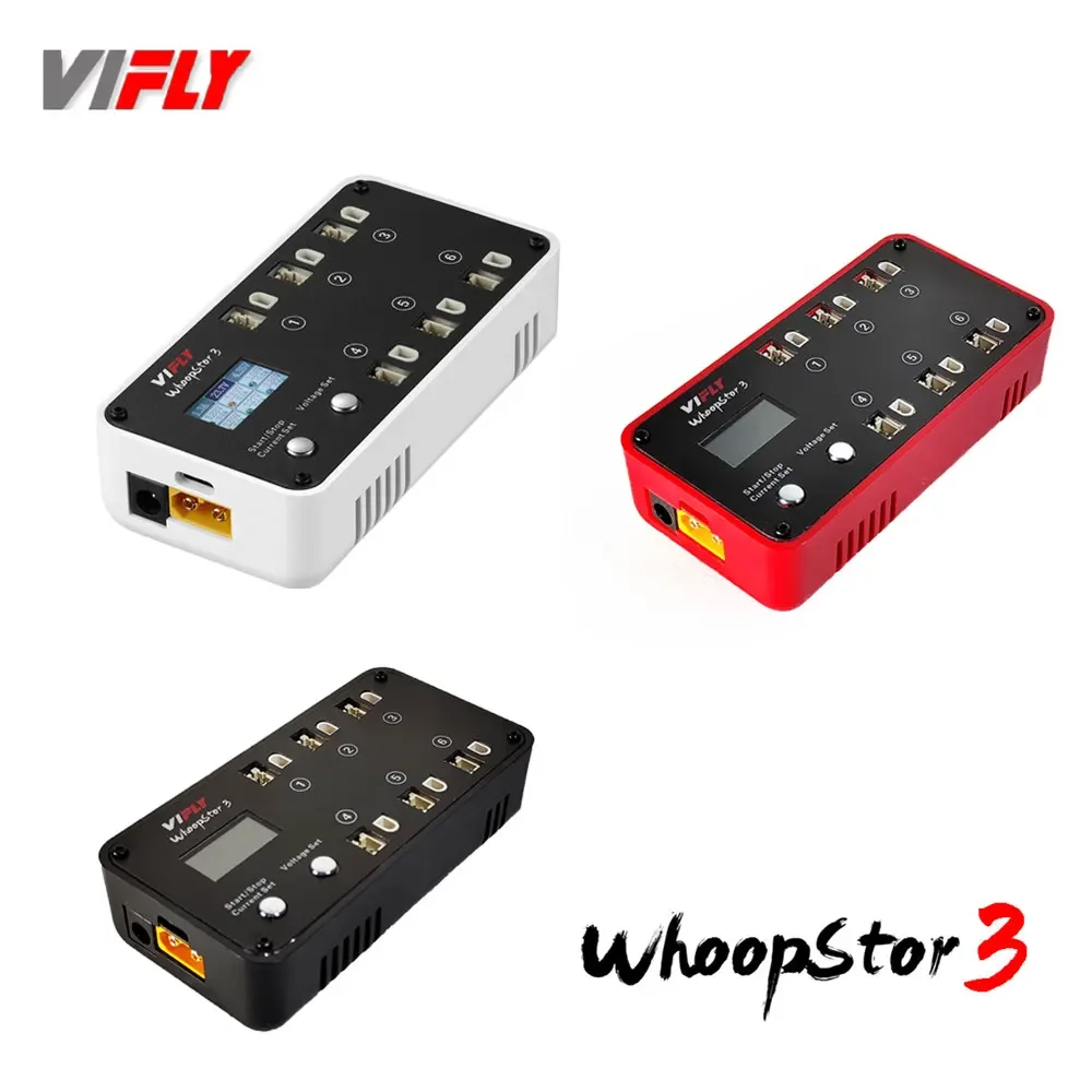 VIFLY WhoopStor 3 V3 6 Ports 1S LIPO Battery Charger Discharger Storage Function for FPV Tinywhoop 4.2V 4.35V BT2.0 PH2.0
VIFLY WhoopStor 3 V3 6 Ports 1S LIPO Battery Charger Discharger Storage Function for FPV Tinywhoop 4.2V 4.35V BT2.0 PH2.0