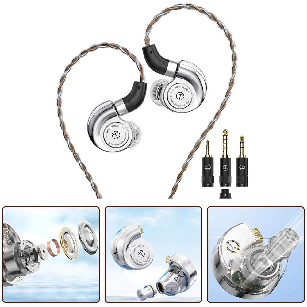 TRN Conch High-performance DLC Diaphragm Dynamic HiFi Earphones In-Ear Monitor HIFI Bass Metal Monitor Running Sport Headphone
TRN Conch High-performance DLC Diaphragm Dynamic HiFi Earphones In-Ear Monitor HIFI Bass Metal Monitor Running Sport Headphone