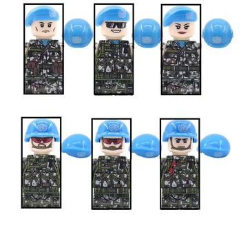 Conheça os Blocos de Montar KT1048: Mergulhe em um Mundo de Aventuras Intergalácticas 2 MOC Military United Nations Peacekeeping Forces Mini Action Figures Weapons Army Soldier Building Blocks Bricks Toy for Children