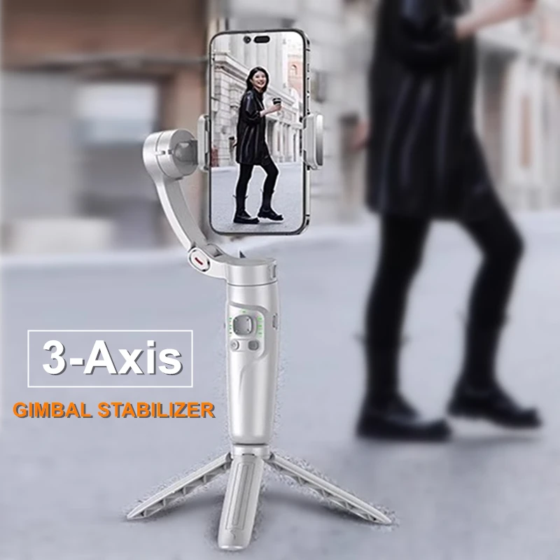 

Handheld Gimbal Stabilizer 3-Axis Selfie Stick Tripod for Mobile Smartphone Anti Shake Video Vlog Recording iPhone Holder Stand