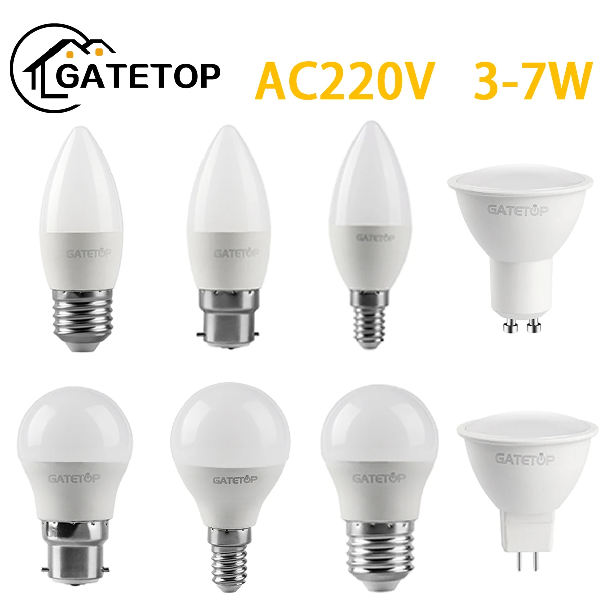 

10PCS Factory direct LED light bulb candle lamp G45 GU10 MR16 AC220V low power 3W-7W high lumen no strobe Apply to study kitchen