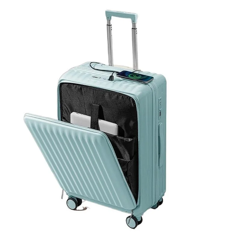 KANGSHILU 2023 New Front Opening Luggage for Women 20"24"26"Small Charging Zipper Trolley Travel Boarding Suitcase With Wheels
KANGSHILU 2023 New Front Opening Luggage for Women 20"24"26"Small Charging Zipper Trolley Travel Boarding Suitcase With Wheels