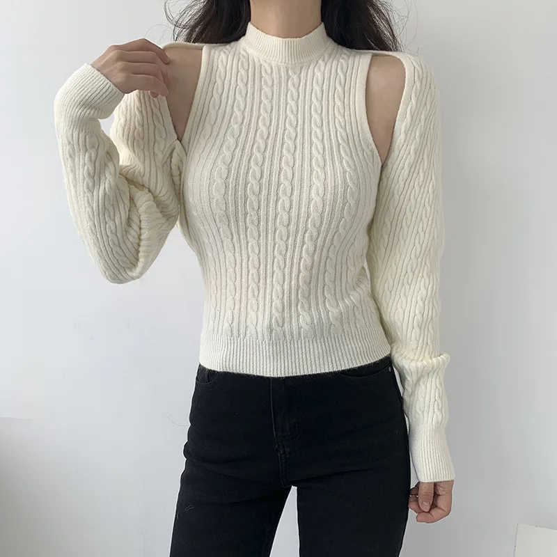 

Women New Preppy Twist Cardigan Cropped Sweaters Two-piece Sets Korean Y2K Sweater Knitted Suit Fashion Solid Fashion Cardigans