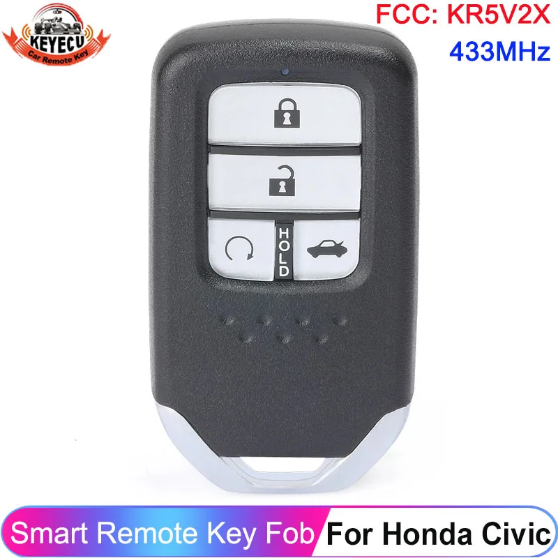 4-кнопочный смарт-пульт дистанционного управления KEYECU FCC: KR5V2X для Honda Civic 2014 2015 2016 2017 ASK 433 МГц ID47
4-кнопочный смарт-пульт дистанционного управления KEYECU FCC: KR5V2X для Honda Civic 2014 2015 2016 2017 ASK 433 МГц ID47