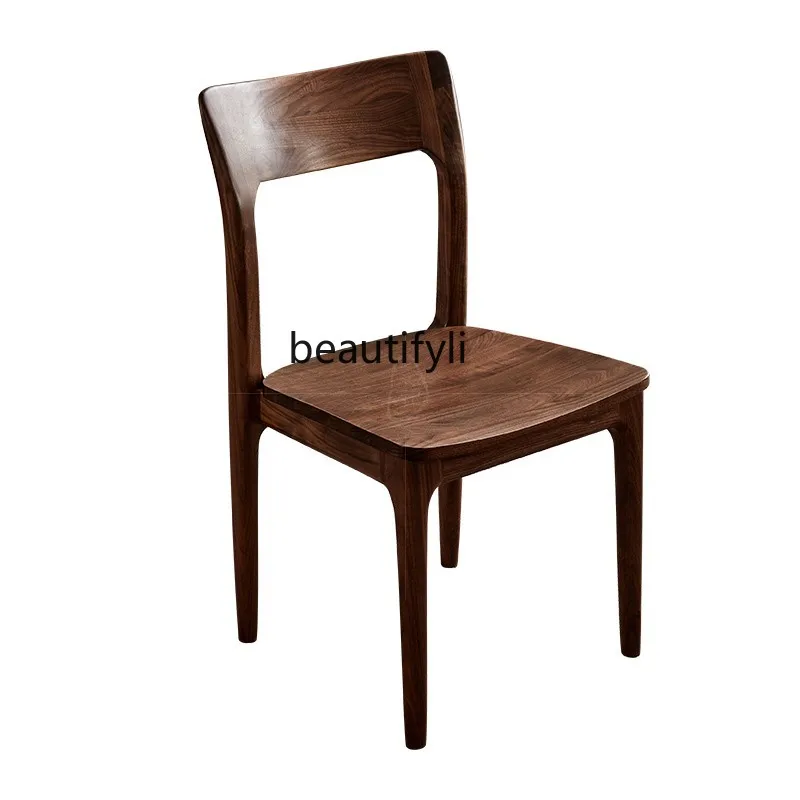 North American Black Walnut Wooden Dining Chair Nordic Solid Wood Chair Household Log Armchair Italian Style
North American Black Walnut Wooden Dining Chair Nordic Solid Wood Chair Household Log Armchair Italian Style