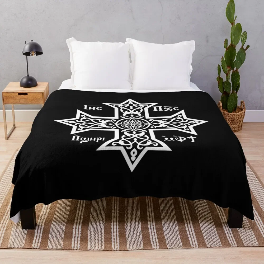 Coptic Orthodox Cross with Jesus Christ the Son of God Throw Blanket Thin warm for winter fluffy Blankets 
Coptic Orthodox Cross with Jesus Christ the Son of God Throw Blanket Thin warm for winter fluffy Blankets