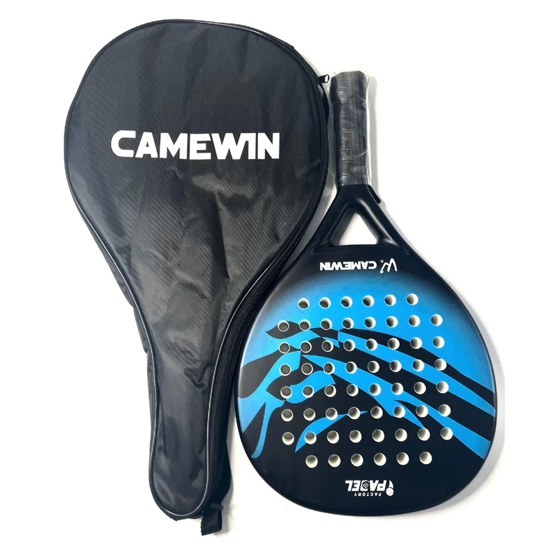 

Top!-CAMEWIN Padel Racket Beach Tennis Carbon Fiber EVA Face Tennis Paddle Racquet Racket With Padle Bag Cover