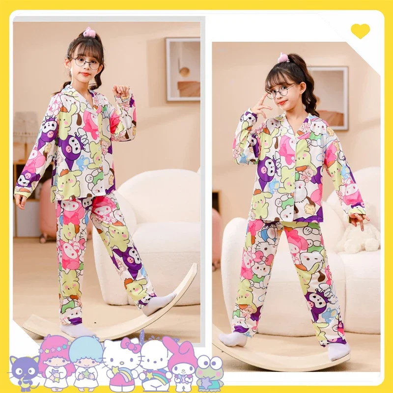 Пижама Sanrio Hello Kitty Cinnamoroll аниме кавайная детская одежда для девочек модный милый домашний плюшевый детский пижамный комплект
Пижама Sanrio Hello Kitty Cinnamoroll аниме кавайная детская одежда для девочек модный милый домашний плюшевый детский пижамный комплект