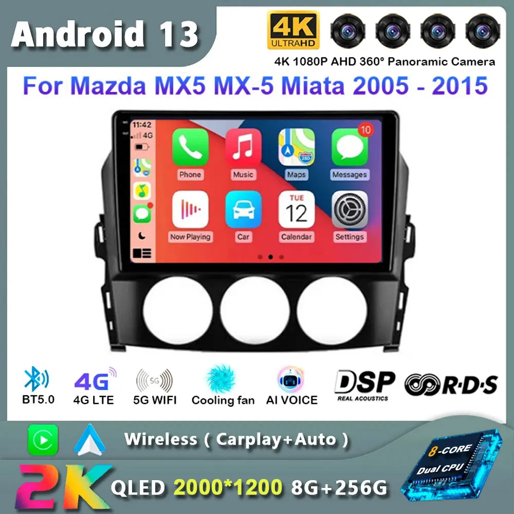 Автомобильный радиоприемник Android 13 для Mazda MX5 MX-5 Miata 2005-2015, навигация GPS, мультимедийный видеоплеер, 4G, Wi-Fi, Стерео Авторадио
Автомобильный радиоприемник Android 13 для Mazda MX5 MX-5 Miata 2005-2015, навигация GPS, мультимедийный видеоплеер, 4G, Wi-Fi, Стерео Авторадио