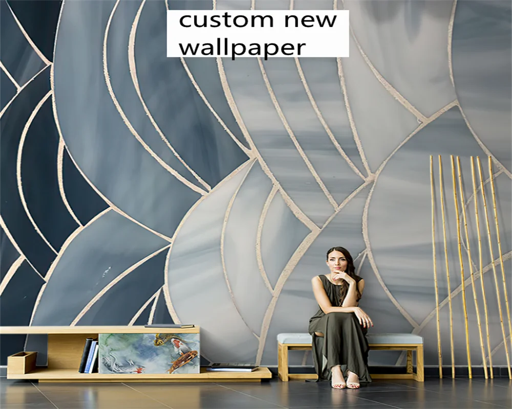 beibehang papel de parede Custom Nordic Light Luxury Gold Foil Modern Geometric New TV Background Sofa Wallpaper papier peint
beibehang papel de parede Custom Nordic Light Luxury Gold Foil Modern Geometric New TV Background Sofa Wallpaper papier peint