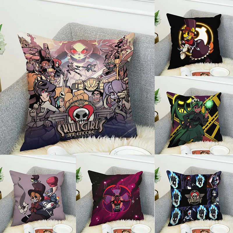 

Anime Pillow Covers Free Shipping Skullgirls Pilow Cases Fall Decor Sleeping Pillows Cushion Cover 40x40cm Pillowcase Cushions