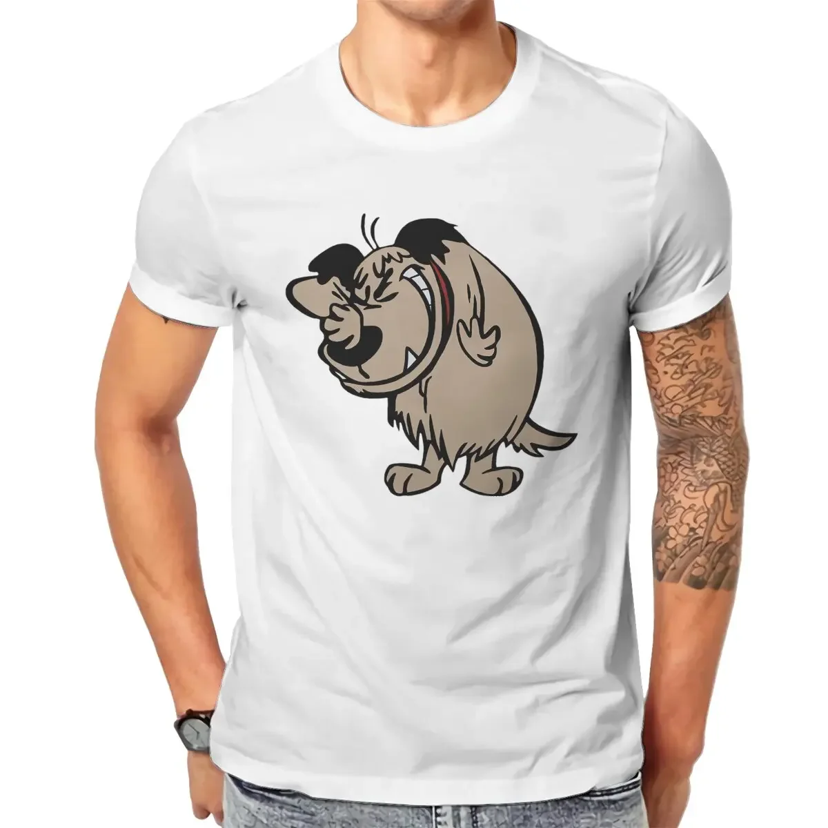 Футболка Muttley мужская с коротким рукавом, винтажная хлопковая майка с мультяшным принтом смеющейся собаки, одежда с круглым вырезом
Футболка Muttley мужская с коротким рукавом, винтажная хлопковая майка с мультяшным принтом смеющейся собаки, одежда с круглым вырезом