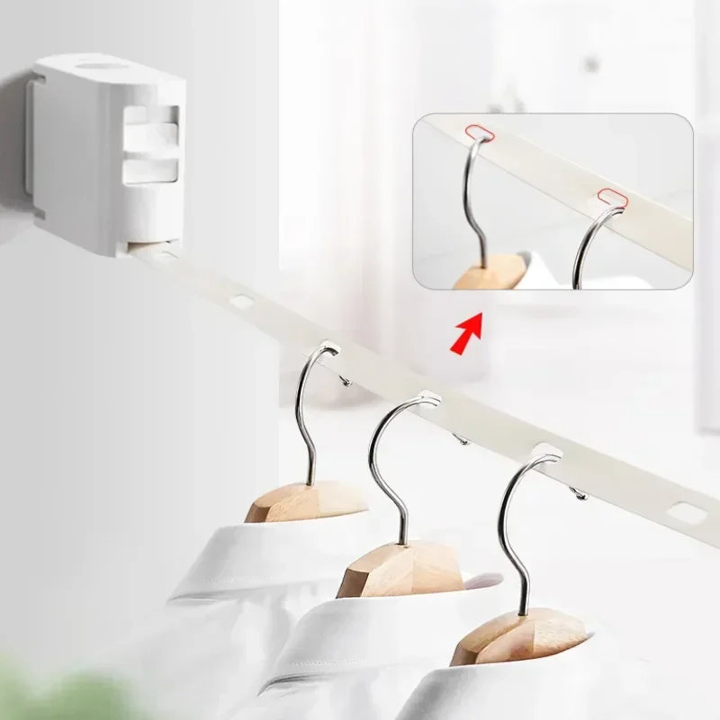 Hanging Rack Clotheslines Laundry Hanger Dryer Organiser Clothes Hidden Punchfree Wall Clothes With 4.2m Drying Line Retractable 
Hanging Rack Clotheslines Laundry Hanger Dryer Organiser Clothes Hidden Punchfree Wall Clothes With 4.2m Drying Line Retractable
