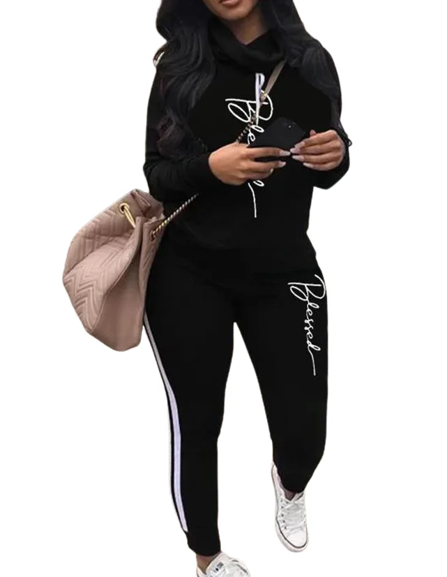 Two Piece Set for Women 2023 Autumn New Fashion Casual Solid Colors Plus Size Letter Print Hoodie & Sweatpants Set Commuting
Two Piece Set for Women 2023 Autumn New Fashion Casual Solid Colors Plus Size Letter Print Hoodie & Sweatpants Set Commuting