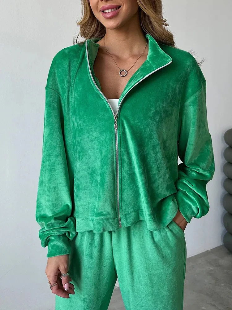 Women Casual Long Pants Matching Suit Streetwear Solid Outerwear And Pants Outfits Chic Female Pleuche Loose Pants Two Piece Set
Women Casual Long Pants Matching Suit Streetwear Solid Outerwear And Pants Outfits Chic Female Pleuche Loose Pants Two Piece Set