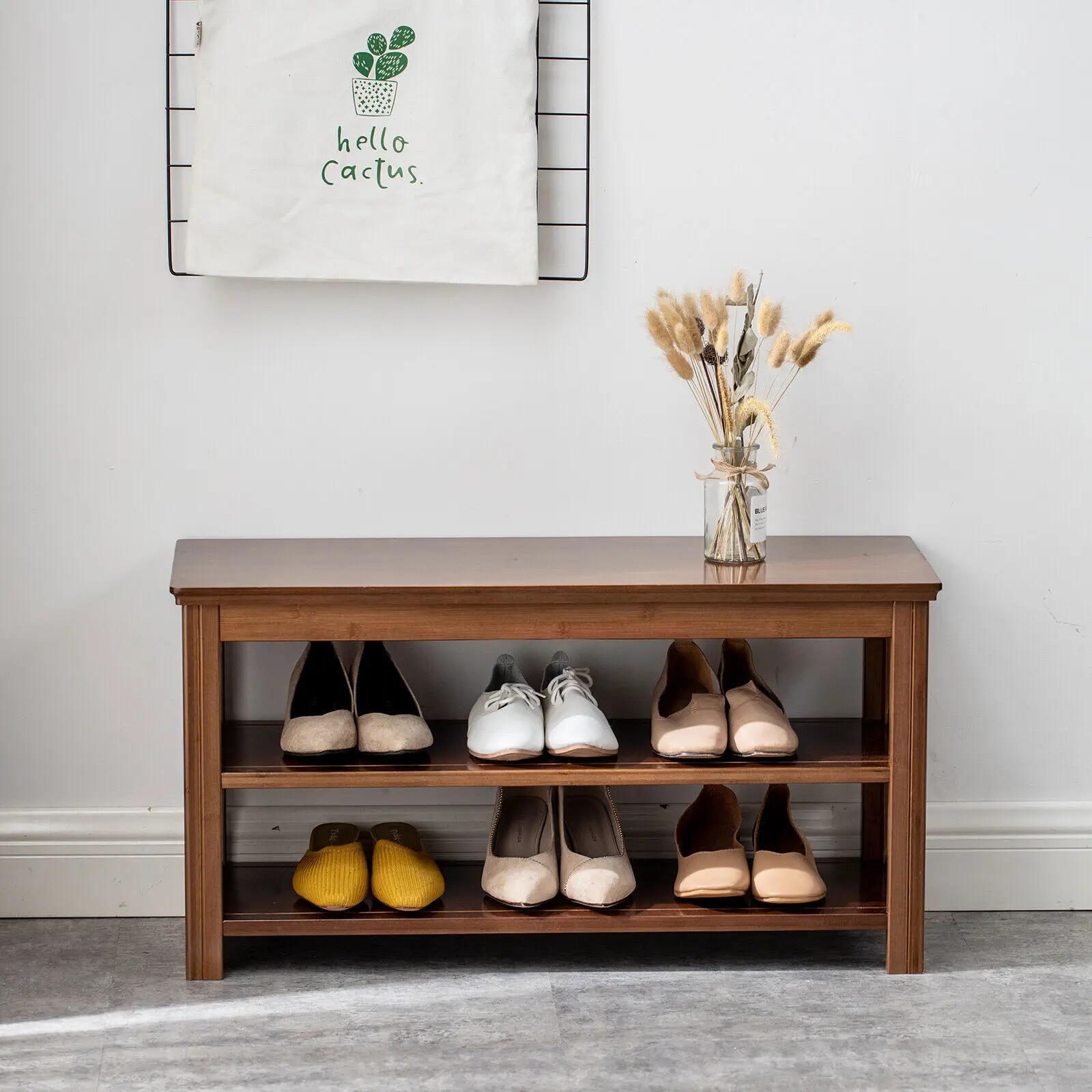 Shoe Rack Bench Entryway Hallway Organizer Seat Stool Storage Rack 2 Tier Bamboo Stool 2 In 1 Shoe Organizer 6 Pairs
Shoe Rack Bench Entryway Hallway Organizer Seat Stool Storage Rack 2 Tier Bamboo Stool 2 In 1 Shoe Organizer 6 Pairs