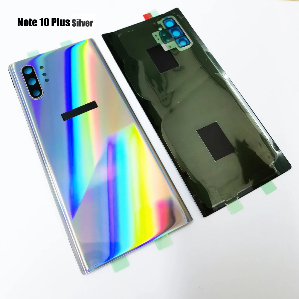 

OEM Original For SAMSUNG Galaxy Note 10 Plus Backcover Back Glass Housing Bezel with Camera Lens&Adhesive Spare Parts Back Cover