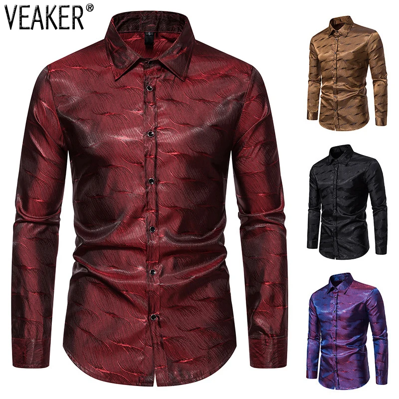 2023 New Men's Printed Shirts Male Slim Fit Long Sleeve Shiny Nightclub Wedding Shirt Tops
2023 New Men's Printed Shirts Male Slim Fit Long Sleeve Shiny Nightclub Wedding Shirt Tops
