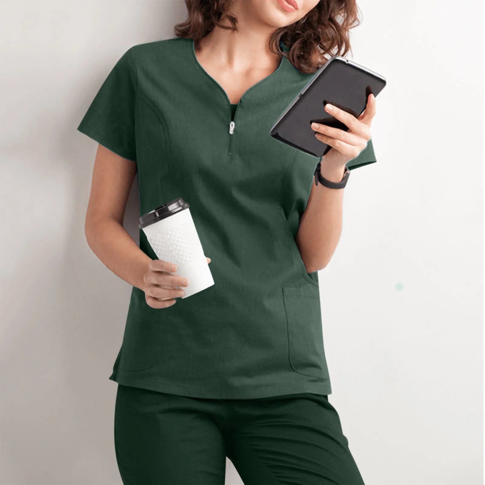 Nurse Underscrubs For Women Solid Sleeve Nurse Uniform Comfort Medical Tee Loose Zip Up Pullover Loose Pocket Blusa Healthcare
Nurse Underscrubs For Women Solid Sleeve Nurse Uniform Comfort Medical Tee Loose Zip Up Pullover Loose Pocket Blusa Healthcare