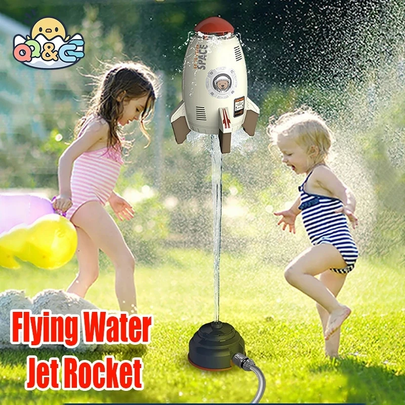 

Backyard Water Spray Sprinkler Flying Rocket Rotating Children's Garden Wiggle Splashing Baby Beach Summer Outdoor Kids Toy Gift