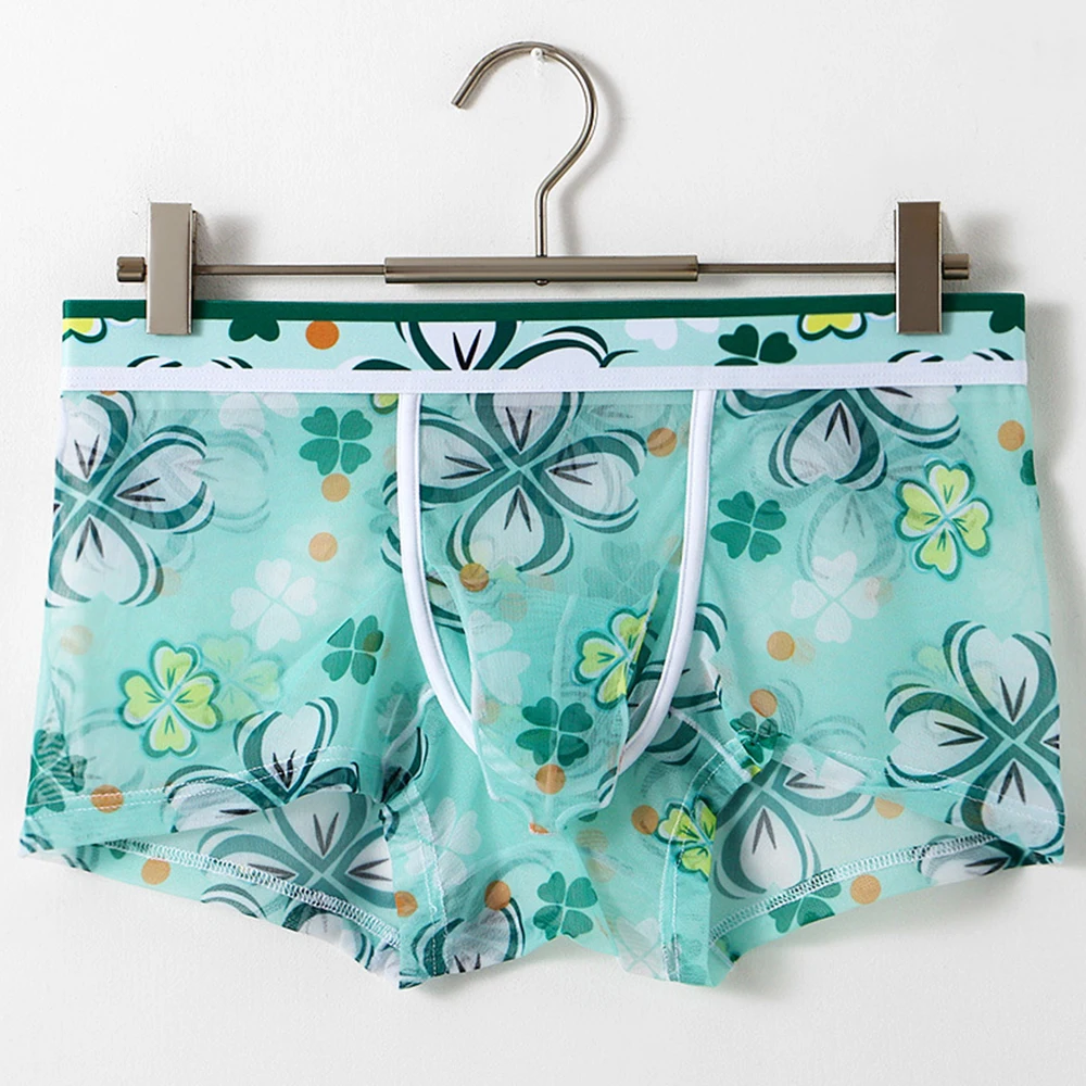 Soft Mesh Underwear Man Transparent Printed Boxer Briefs Floral Panties Man Summer Unltra-thin Underpants Breathable Shorts
Soft Mesh Underwear Man Transparent Printed Boxer Briefs Floral Panties Man Summer Unltra-thin Underpants Breathable Shorts