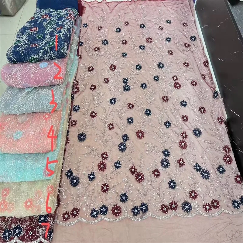 Nigerian 3D flower Lace Fabrics African Lace Fabric Beads High Quality Lace Material With Stones French Lace Fabric Sewing
Nigerian 3D flower Lace Fabrics African Lace Fabric Beads High Quality Lace Material With Stones French Lace Fabric Sewing