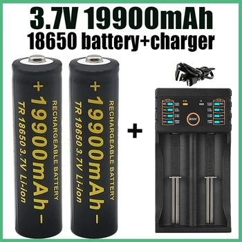 18650 리튬 배터리 토치 100% 신제품 18650 충전식 배터리 토치 + 201 충전기, 3,7 V 19900 Mah