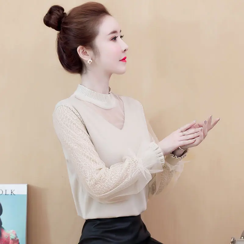 Female t shirt 2023 new spring lace bottoming shirt female large size mm sexy loose foreign gas net sweater outlet shirt
Female t shirt 2023 new spring lace bottoming shirt female large size mm sexy loose foreign gas net sweater outlet shirt