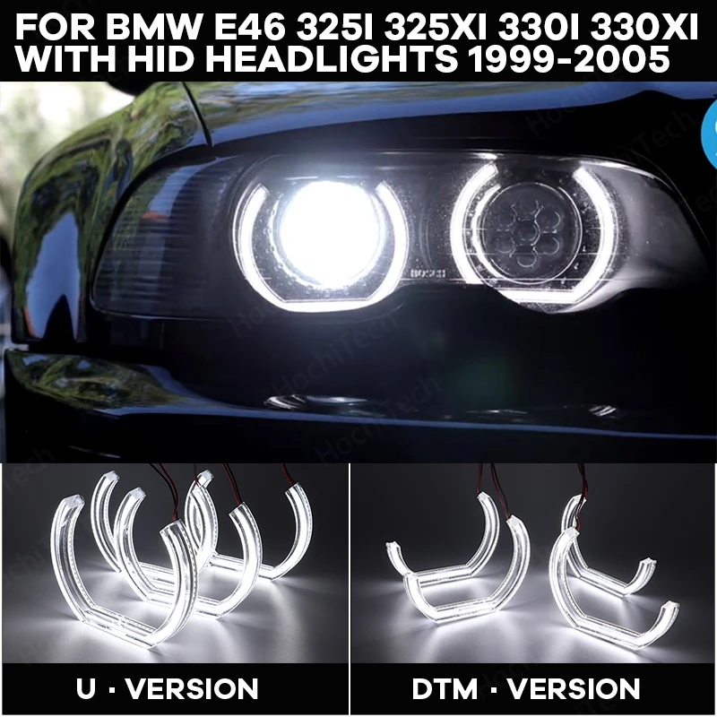 LED Crystal Angel eyes Cut Style DRL DTM U Shape Light 6000K White For BMW E46 325i 325xi 330i 330xi with HID headlights 1999-05
LED Crystal Angel eyes Cut Style DRL DTM U Shape Light 6000K White For BMW E46 325i 325xi 330i 330xi with HID headlights 1999-05