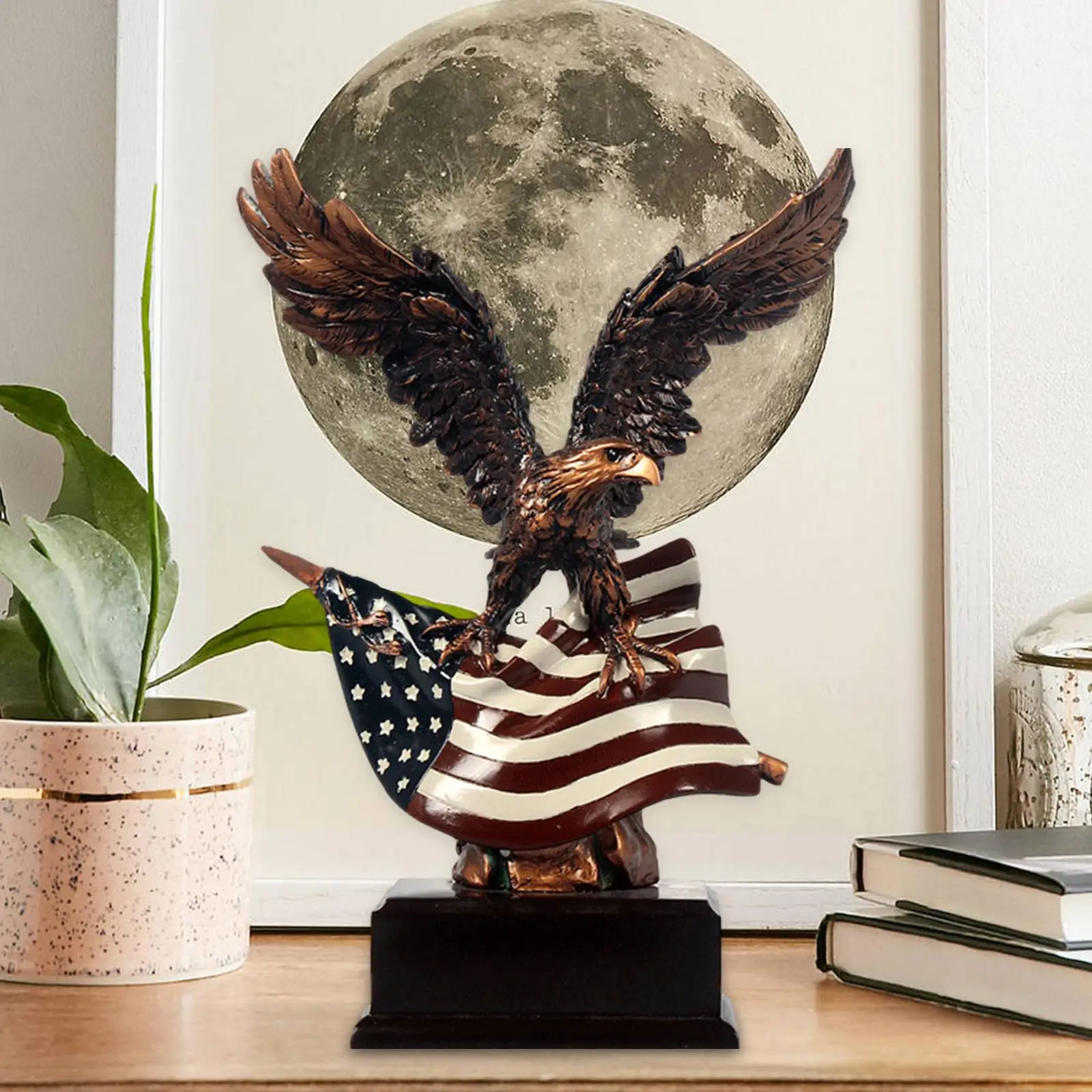 Eagle Sculpture American Flag Statue Modern Creative Flying Eagle Statue for Cabinet Porch Bedroom Bookshelf Tabletop
Eagle Sculpture American Flag Statue Modern Creative Flying Eagle Statue for Cabinet Porch Bedroom Bookshelf Tabletop