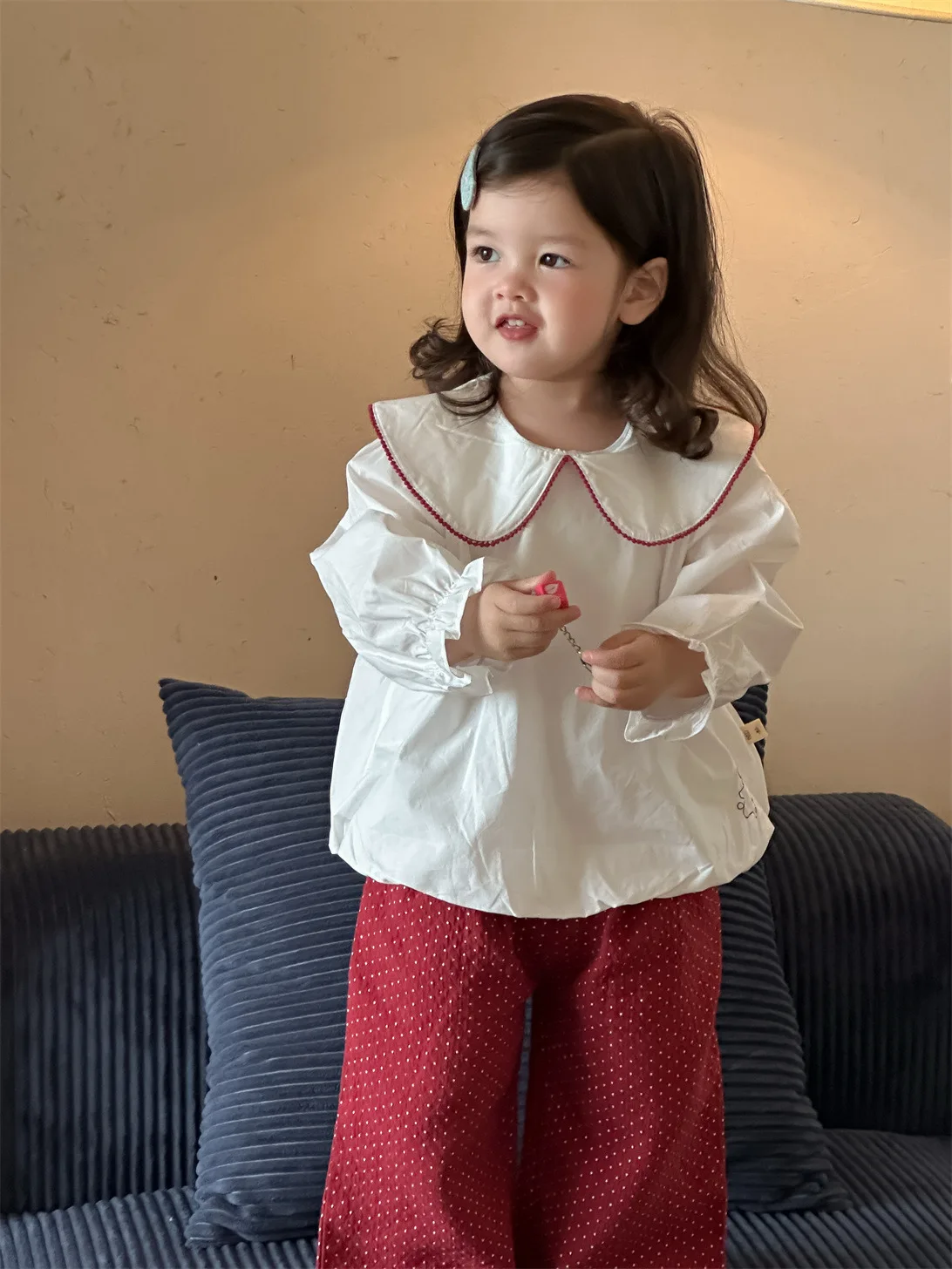 2025 Autumn New Girls Lapel Shirts Kids Loose Long Sleeve Tops Kids Girls Cotton Shirts Toddler Princess Causal Clothes 10 Se20de25f9a23453f978b6ba878520cbbv