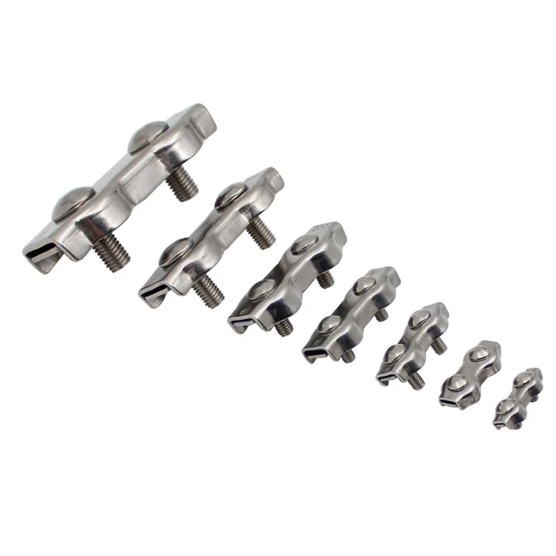 304 Stainless Wire Rope Buckle Clips 2mm 3mm 4mm 5mm 6mm 8mm 10mm Cable Clamp Double Grips Fastener Hardware Accessories
304 Stainless Wire Rope Buckle Clips 2mm 3mm 4mm 5mm 6mm 8mm 10mm Cable Clamp Double Grips Fastener Hardware Accessories