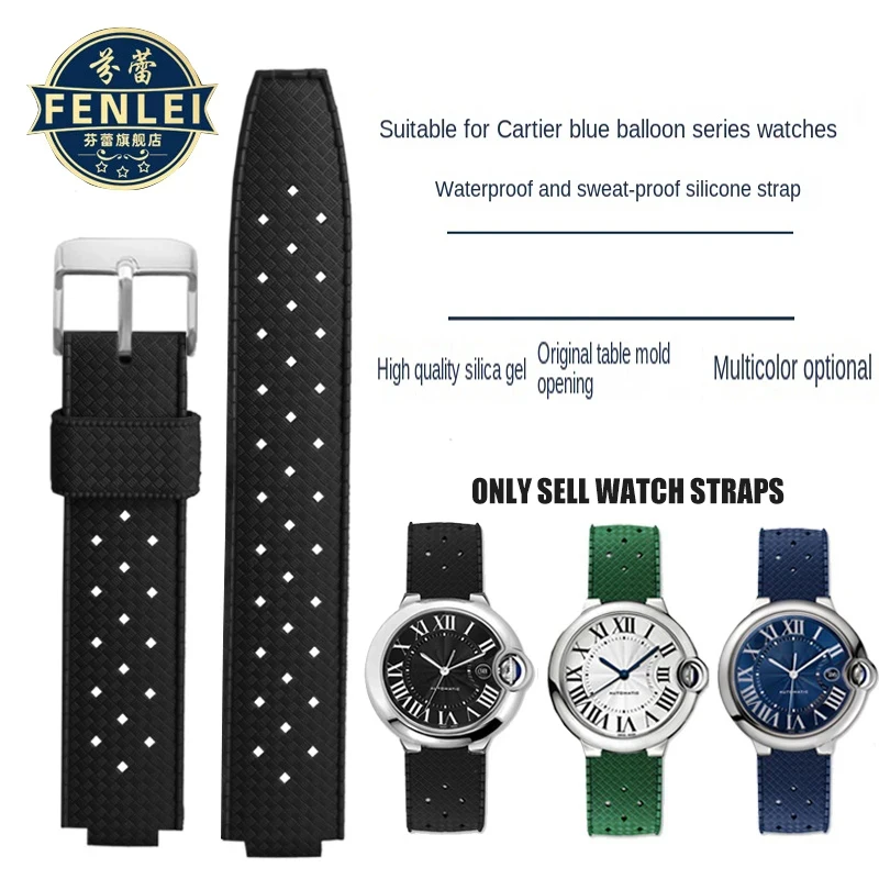 For Cartier Blue Balloon W6901 WSBB Series Rubber Strap Black Knight Modified Waterproof Silicone Watch band 20*11mm 20*12mm Men
For Cartier Blue Balloon W6901 WSBB Series Rubber Strap Black Knight Modified Waterproof Silicone Watch band 20*11mm 20*12mm Men