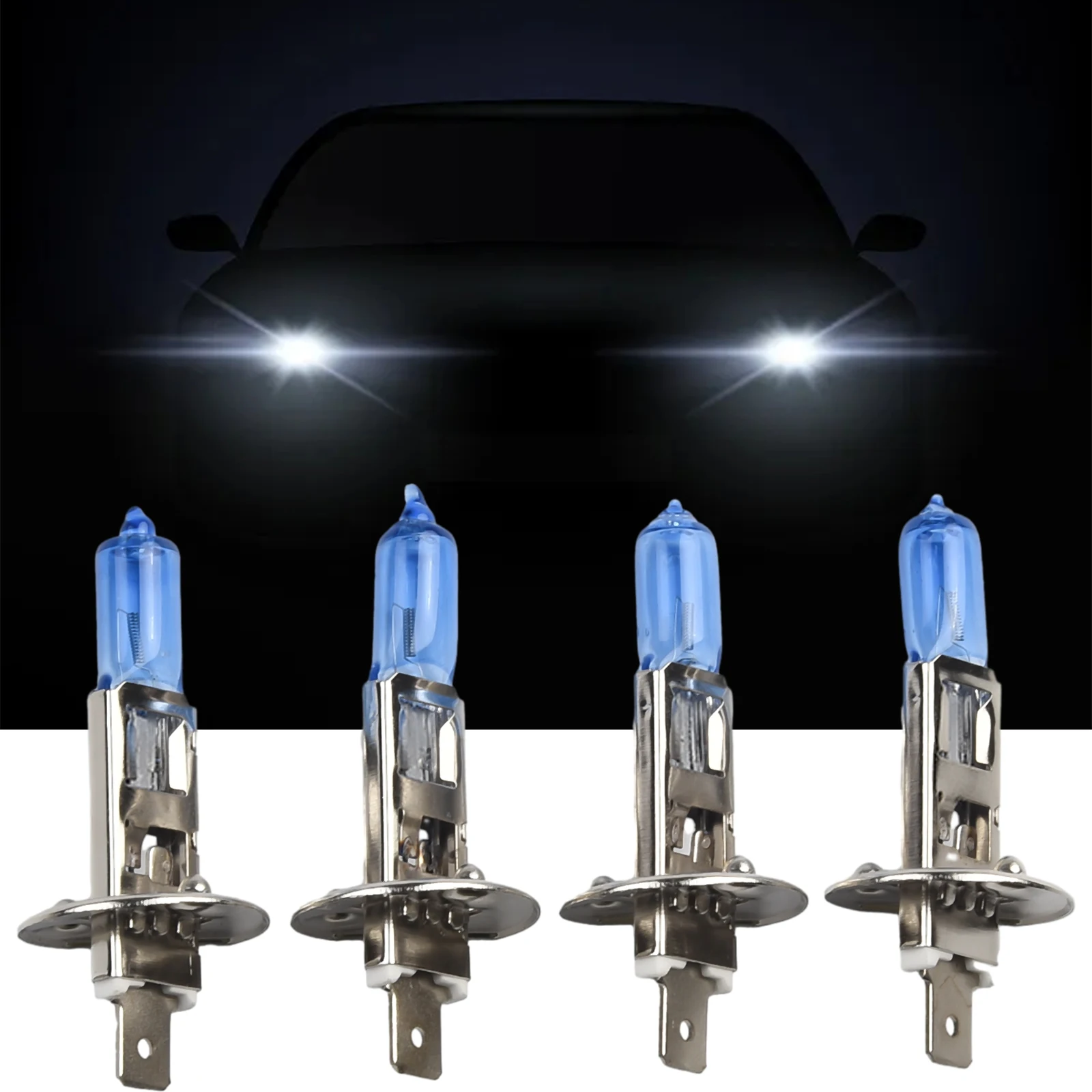 4Pcs/Set H1 Halogen Headlight White Super Bright Light Lamp High/Low Beam 12V 6000K Bulb 55W Auto Headlight Lamp Accessories
4Pcs/Set H1 Halogen Headlight White Super Bright Light Lamp High/Low Beam 12V 6000K Bulb 55W Auto Headlight Lamp Accessories
