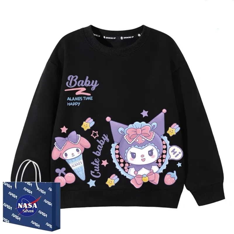 Sanrio Kawaii Kuromi Pure Cotton Children's Round Neck Long Sleeved Top Cartoon Anime Decorate Warm Plush Christmas Gifts Girls
Sanrio Kawaii Kuromi Pure Cotton Children's Round Neck Long Sleeved Top Cartoon Anime Decorate Warm Plush Christmas Gifts Girls