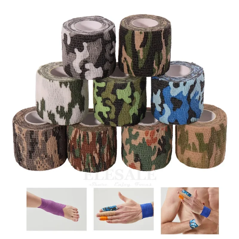1pcs 5cmX4.5m Width Self-Adhesive Camouflage Non-Woven Elastic Bandages Cohesive Wrap For Sports Emergency Wound Treatment
1pcs 5cmX4.5m Width Self-Adhesive Camouflage Non-Woven Elastic Bandages Cohesive Wrap For Sports Emergency Wound Treatment